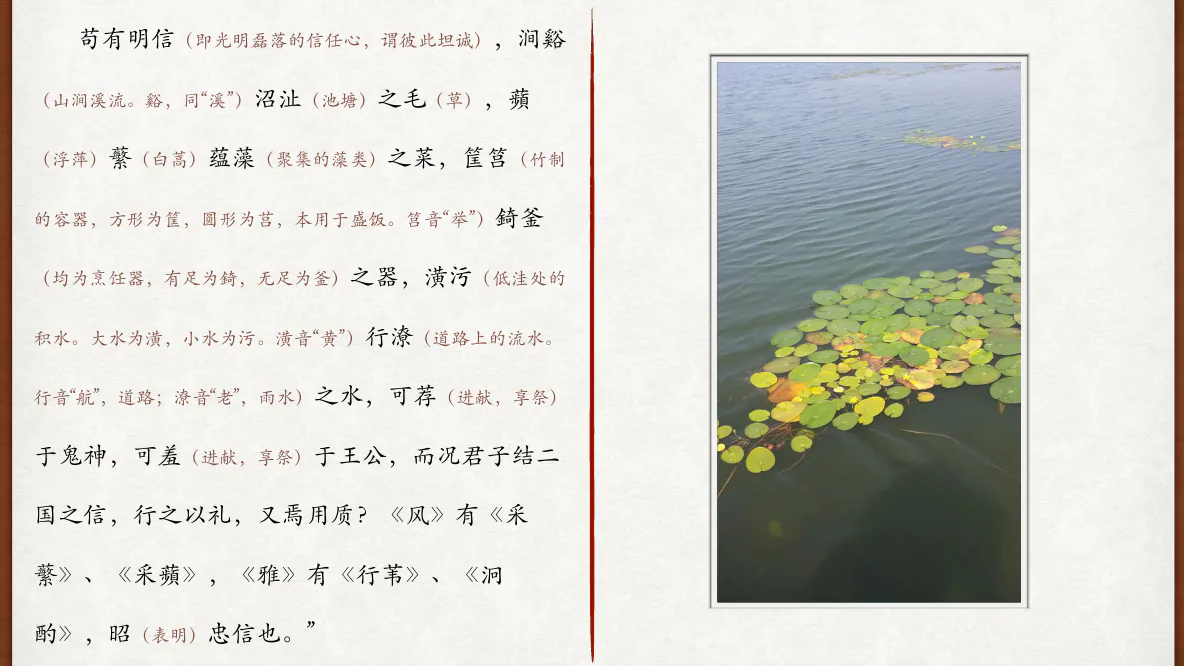 蘋、蘩和相关水域名物