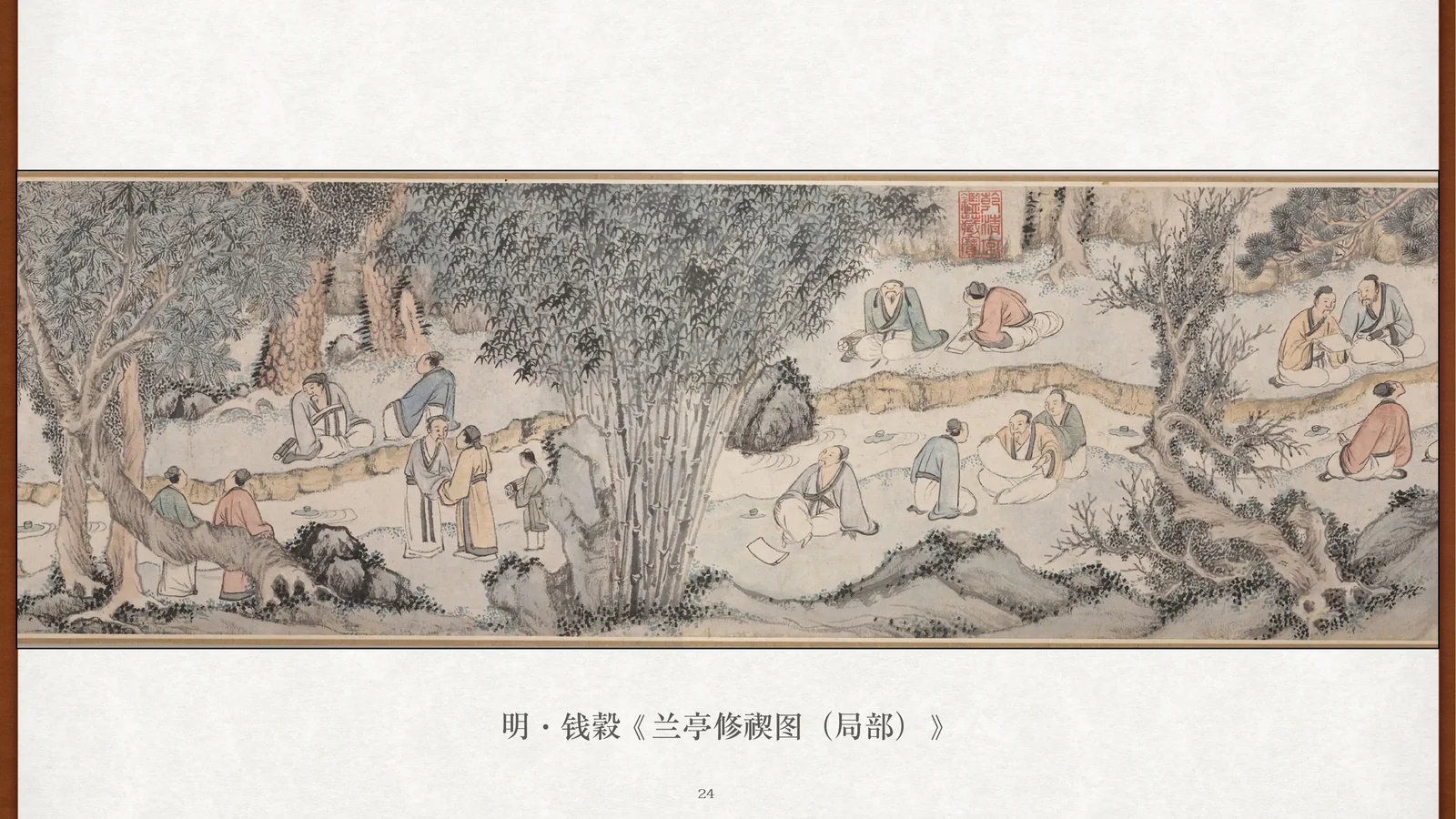 明·钱穀《兰亭修禊图》局部