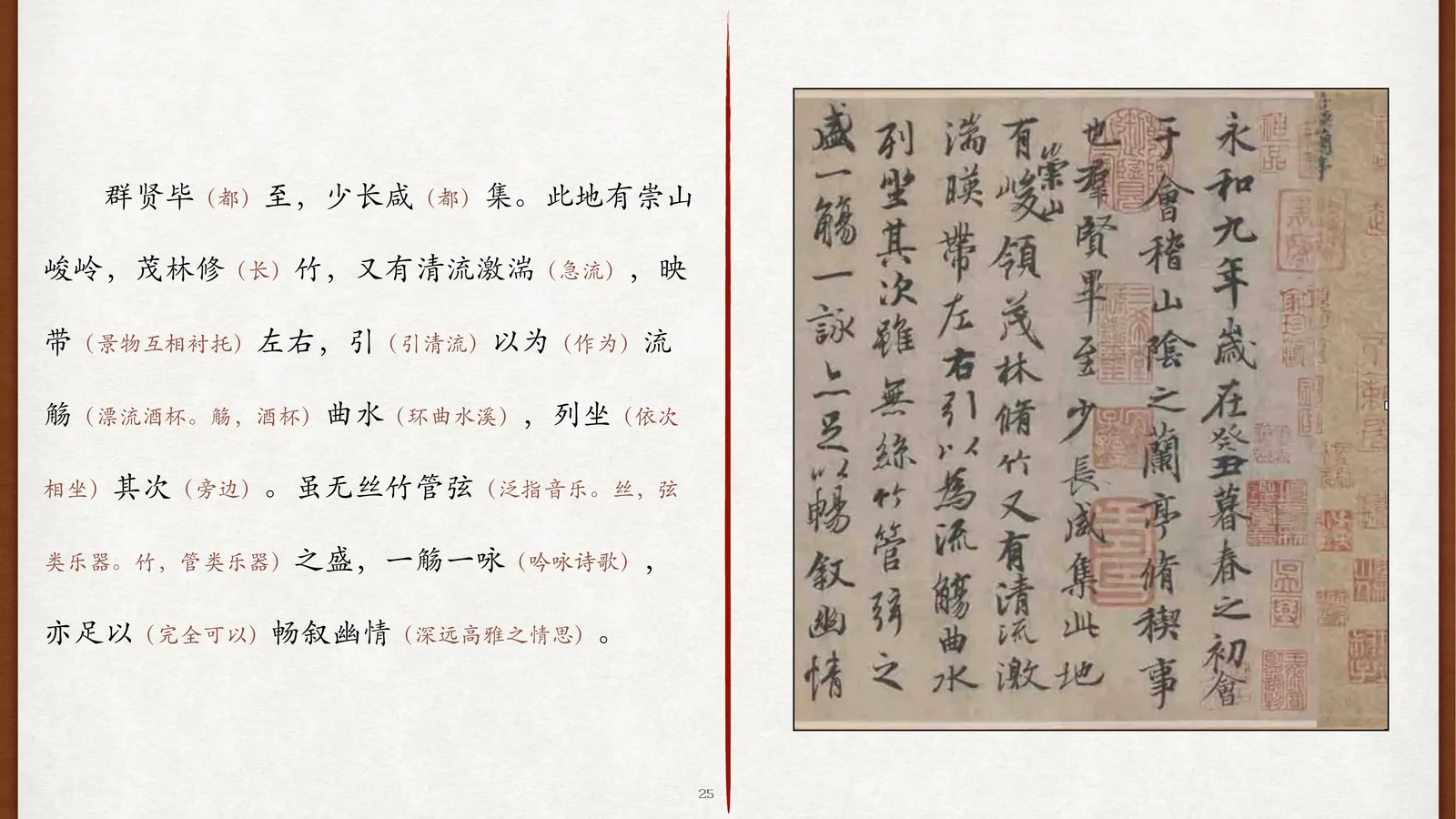 “群贤毕至”至“一觞一咏”原文与书迹