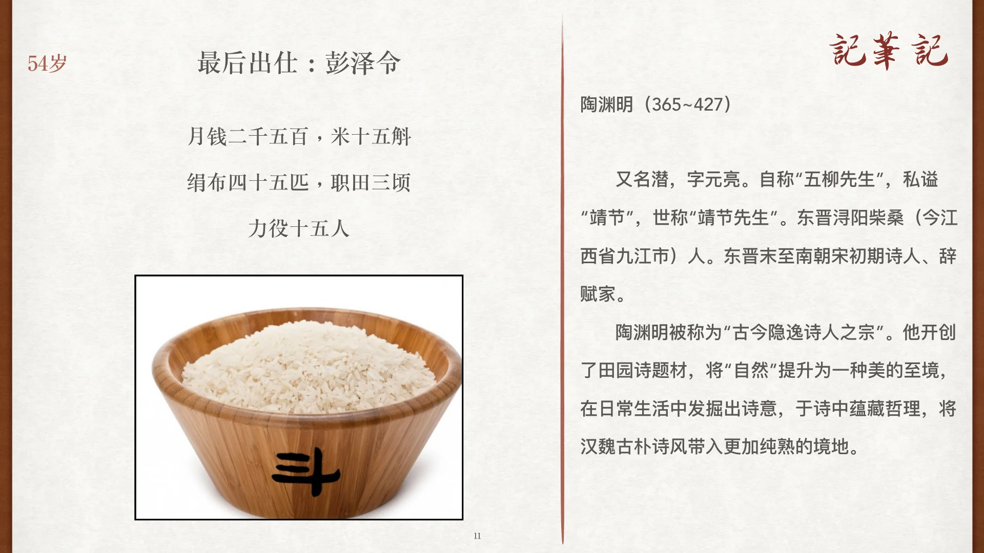 最后出仕：彭泽令与俸禄