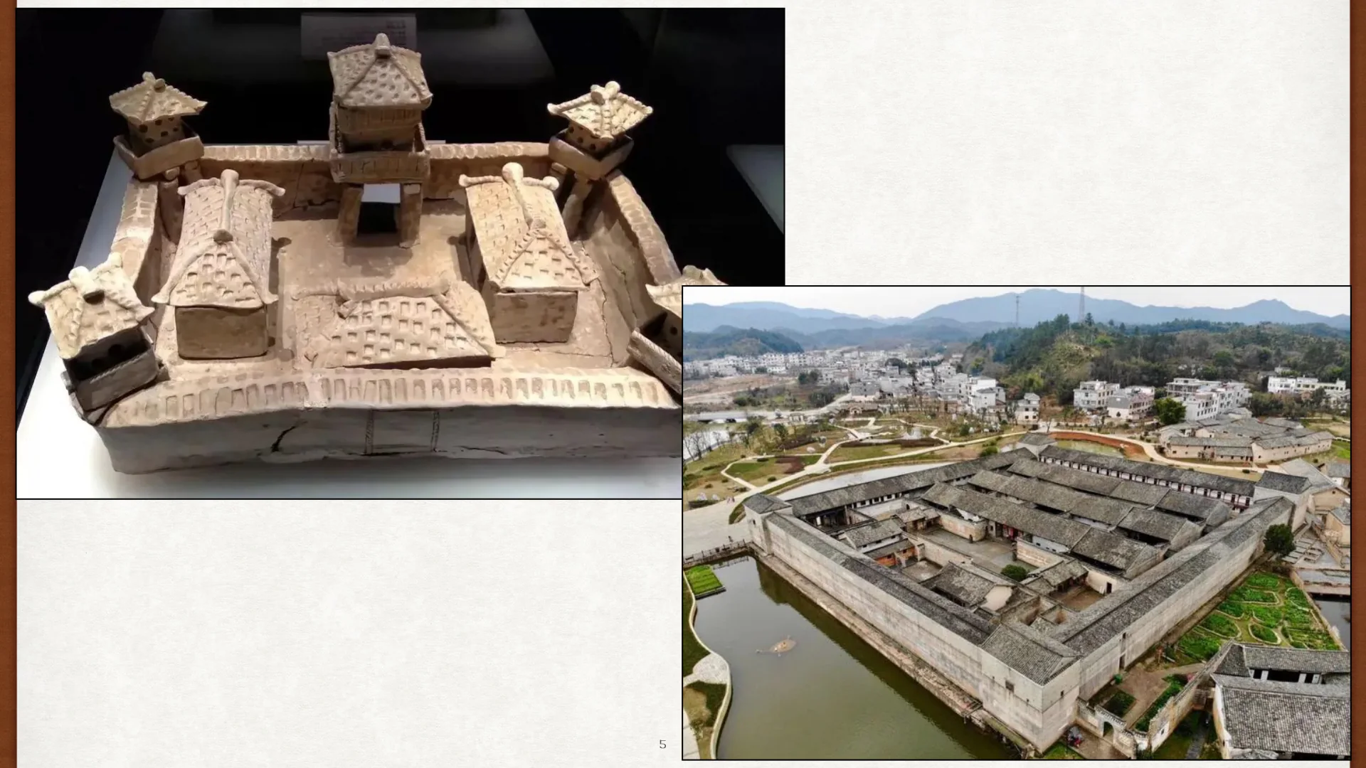 坞堡出土模型与现存聚落照片