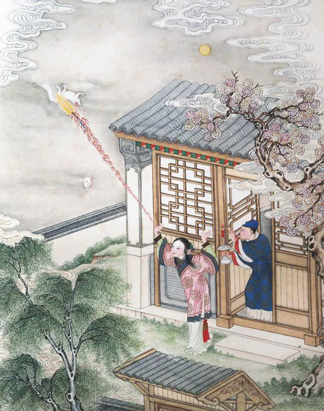 原课所附《侠女》插图：冷艳侠女