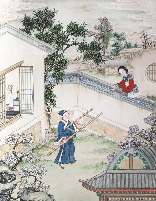 原课所附《红玉》插图：冯相如一家遭难