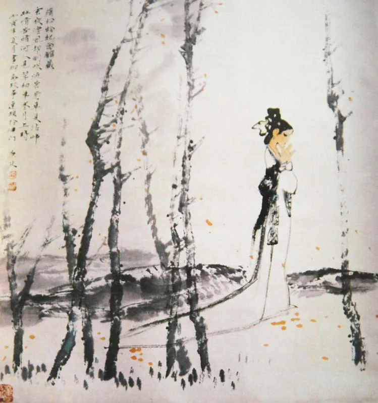 原课所附《连琐》插图：月夜诗会