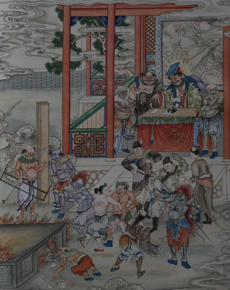 原课所附《席方平（上）铜臭薰天，致使枉死城中全无日月》插图